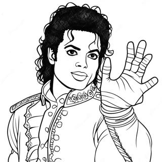 Michael Jackson Med Glittrande Handske Malarbild 40544-8860