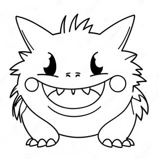 Gengar Leende Ansikte Malarbild 40736-8900