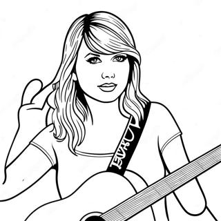Taylor Swift Med Gitarr Malarbild 4108 1392