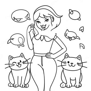 Taylor Swift Med Katter Malarbild 4110 1647