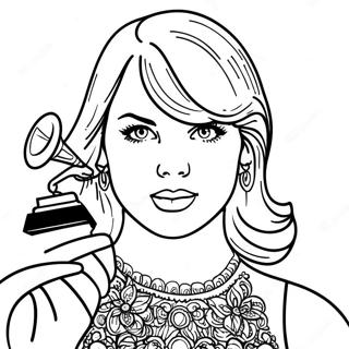 Taylor Swift Pa Grammy Awards Malarbild 4111 1168