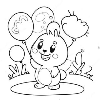 Glad Pochacco Med Ballonger Malarbild 41353-9044