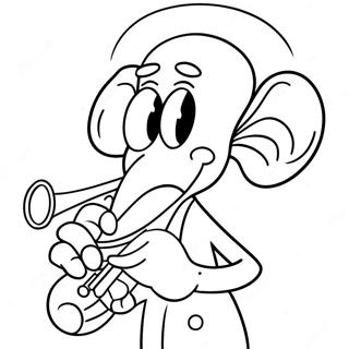 Squidward Spelar Klarinett Malarbild 41447-9056