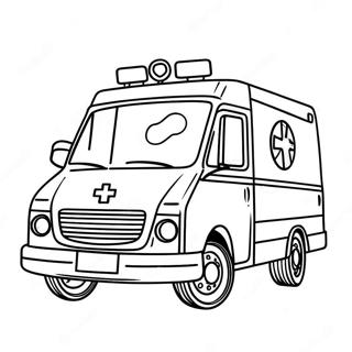 Realistisk Ambulans I Aktion Malarbild 41726 9120