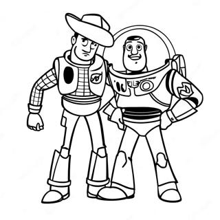 Woody Och Buzz Lightyear Aventyr Malarbild 41911-9153