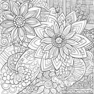 Invecklad Mosaikblomma Malarbild 42364-9260