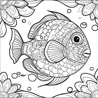 Livlig Mosaikfisk Malarbild 42366-9266