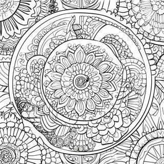 Detaljerad Mosaikmandala Malarbild 42367-9270