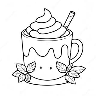 Lacker Varm Choklad Med Vispad Gradde Malarbild 43473-9512