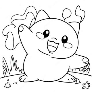 Snorlax Som Leker Med Pikachu Malarbild 44351 9703