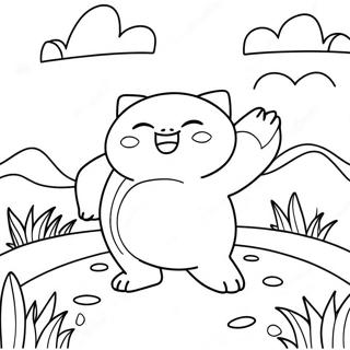 Snorlax I Ett Dromlandskap Malarbild 44352 9707