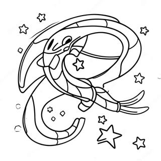 Rayquaza Med Glittrande Stjarnor Malarbild 44887-9825