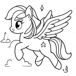 Rainbow Dash Flyger I Himlen Malarbild 4557-1208