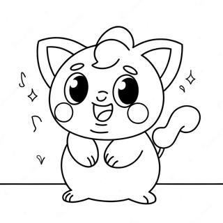 Jigglypuff Sjunger Pa Scen Malarbild 45662-9996