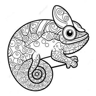 Kameleont Med En Regnbagssvans Malarbild 45944-10069