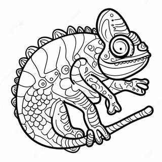 Kameleont Med En Regnbagssvans Malarbild 45944-10070