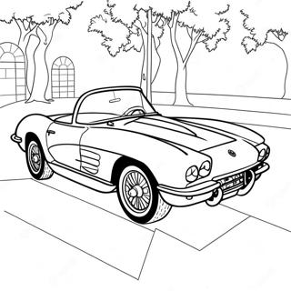 Vintage Corvette Malarbild 46896-10257