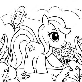 Fluttershy I En Blommig Tradgard Malarbild 47285-10337