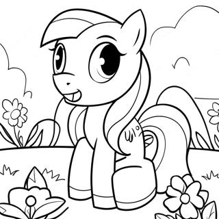 Fluttershy I En Blommig Tradgard Malarbild 47285-10338