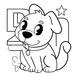 D Ar For Hund Alfabet Lore Malarbild 48103-10523