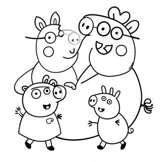 Peppa Pig Familjeportratt Malarbild 4922 2196