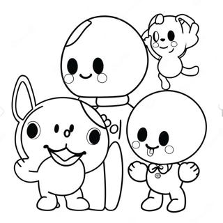 Gumball Och Vanner Grupp Malarbild 49606-10867