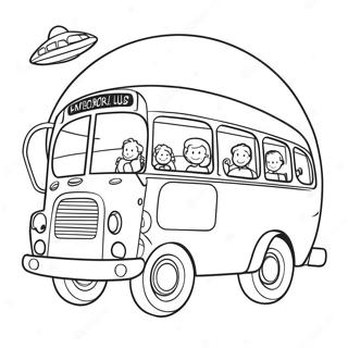 Magiska Skolbussen Rymdutforskning Malarbild 49695-10885