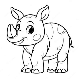 Bedarande Babyrhino Malarbild 50452-11032