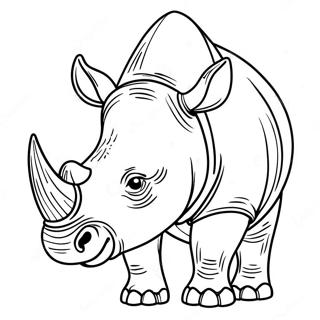 Majestatisk Afrikansk Rhino Malarbild 50453-11033