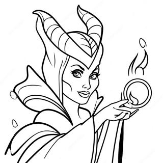 Maleficent Som Kastar Trollformler Malarbild 52001-11377