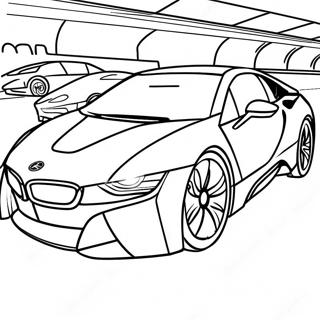 Bmw I8 Futuristisk Design Malarbild 52190-11426