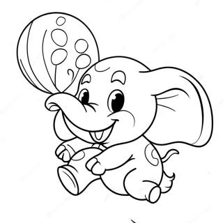 Dumbo Flyger Med Ballonger Malarbild 52849-11550