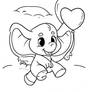 Dumbo Flyger Med Ballonger Malarbild 52849-11551