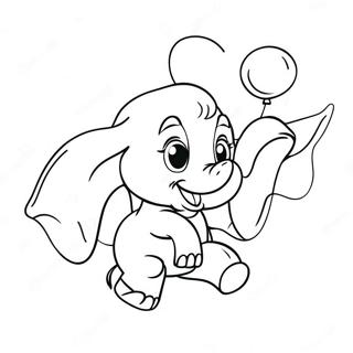 Dumbo Flyger Med Ballonger Malarbild 52849-11552