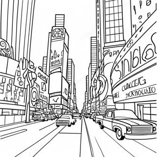 Times Square Nattliv Malarbild 53470-11697