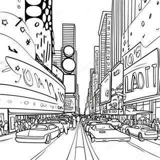 Times Square Nattliv Malarbild 53470-11698