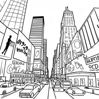 Times Square Nattliv Malarbild 53470-11699