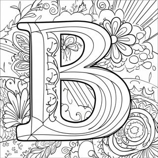 Malarbild Av Ljus Bokstav B 53647-11744