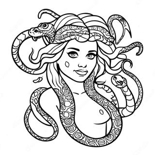 Medusa Med Fargglada Ormar Malarbild 53831-11771