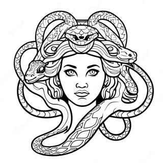 Medusa Med Fargglada Ormar Malarbild 53831-11772