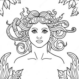 Medusa I En Mytisk Skog Malarbild 53832-11774