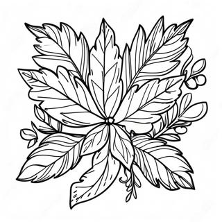 Detaljerade Mistelblad Malarbild 54093-11841