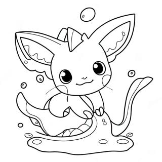 Vaporeon Simmande I Havet Malarbild 54269-11871