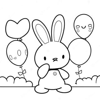 Miffy Med Fargglada Ballonger Malarbild 54897-12010