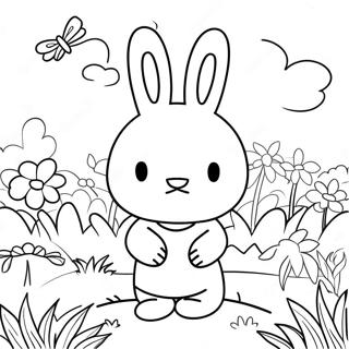 Miffy I En Blomstertradgard Malarbild 54898-12014