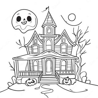 Skrammande Spokhus Malarbild 55542-12152