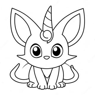 Espeon Med Glittrande Ogon Malarbild 55631-12172