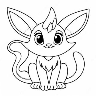 Sot Espeon Som Sitter Malarbild 55632-12173