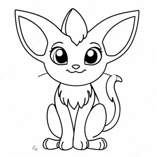 Sot Espeon Som Sitter Malarbild 55632-12174