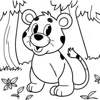 Tigger Lekande I Skogen Malarbild 55721-12201